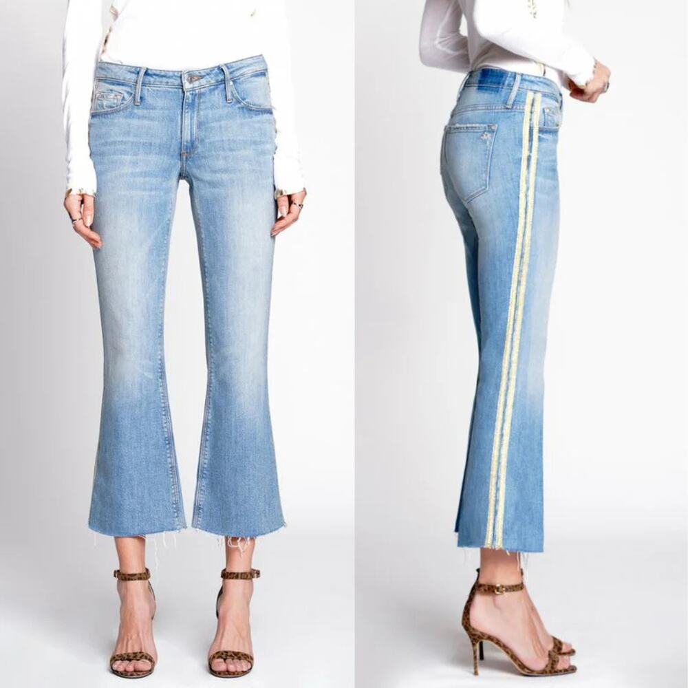 Black Orchid Vintage Rehab NWT Chrissy Kick Flare Racing Side Stripes Jeans